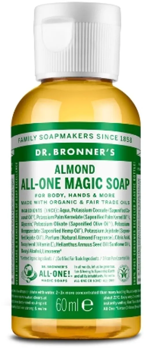 Dr. Bronner's Vloeibare Zeep Amandel 60ml