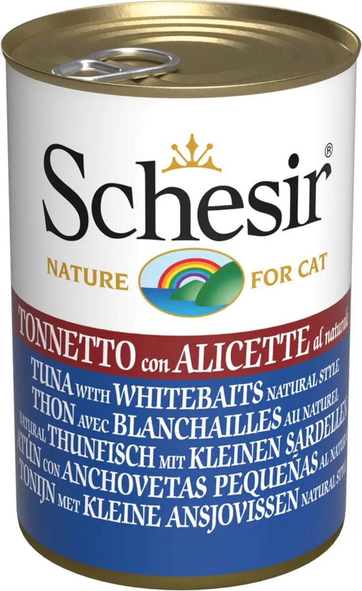 Schesir Kat Blik Gelei Tonijn/Ansjovis - 24x140g