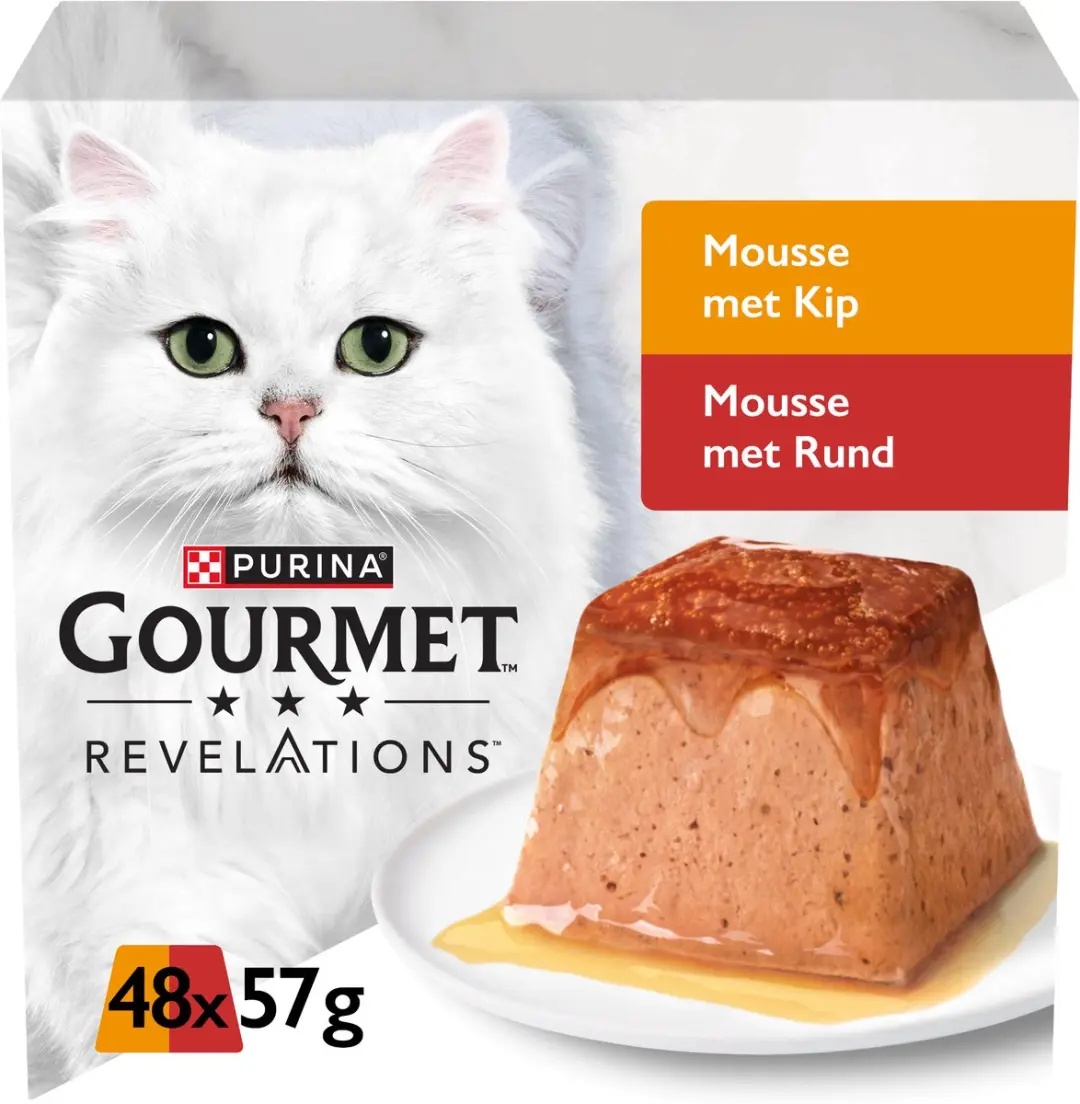 Gourmet Revelations Mousse Kattenvoer Natvoer Kip & Rund