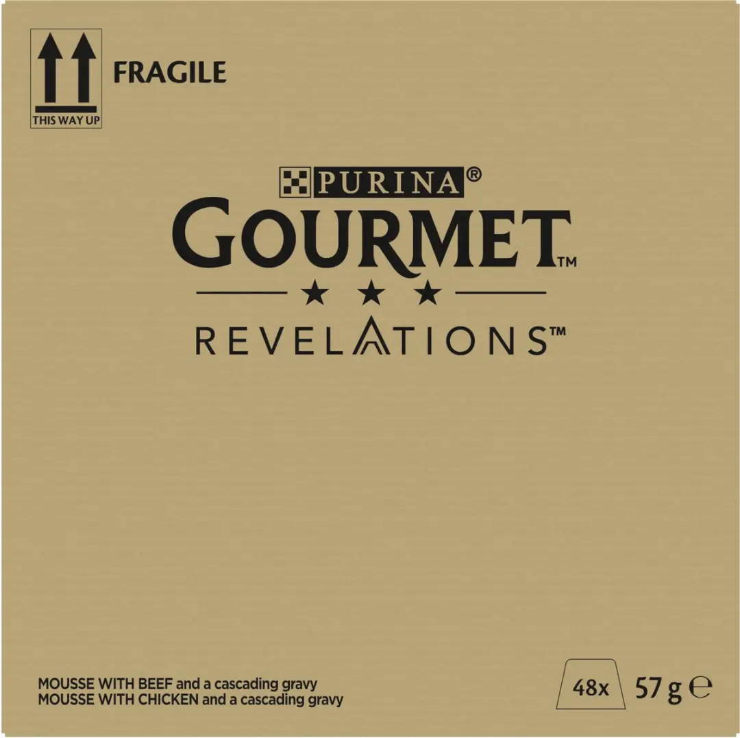 Gourmet Revelations Mousse Kattenvoer Natvoer Kip & Rund - 48 Stuks