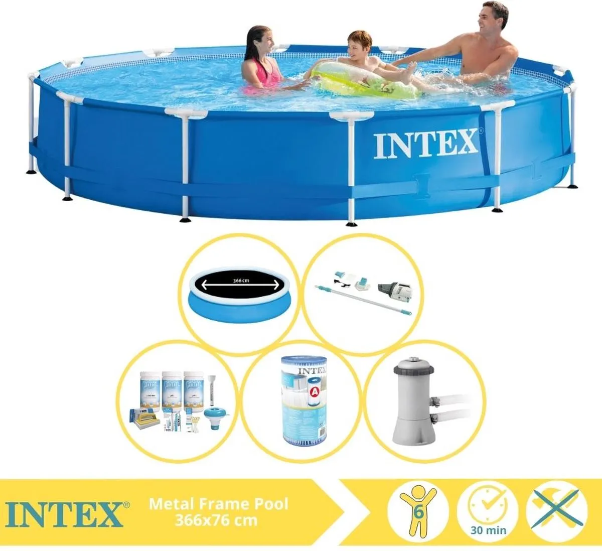 Intex Metal Frame Zwembad 366x76cm
