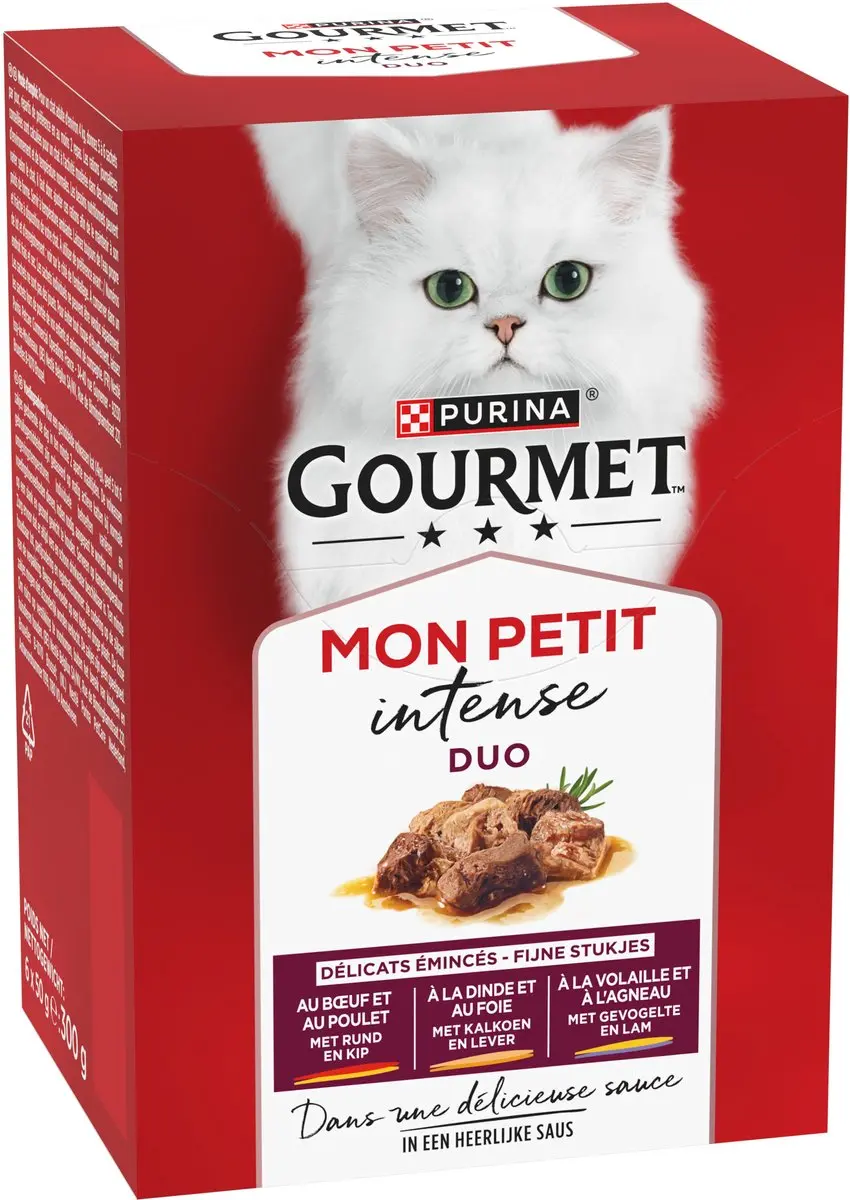 Gourmet Mon Petit Intense Natvoer Kattenvoer - 24x50g