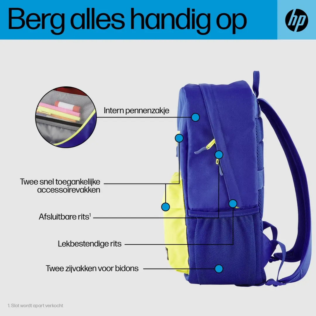 HP Campus Backpack - Antidiefstal Rugtas - Blauw
