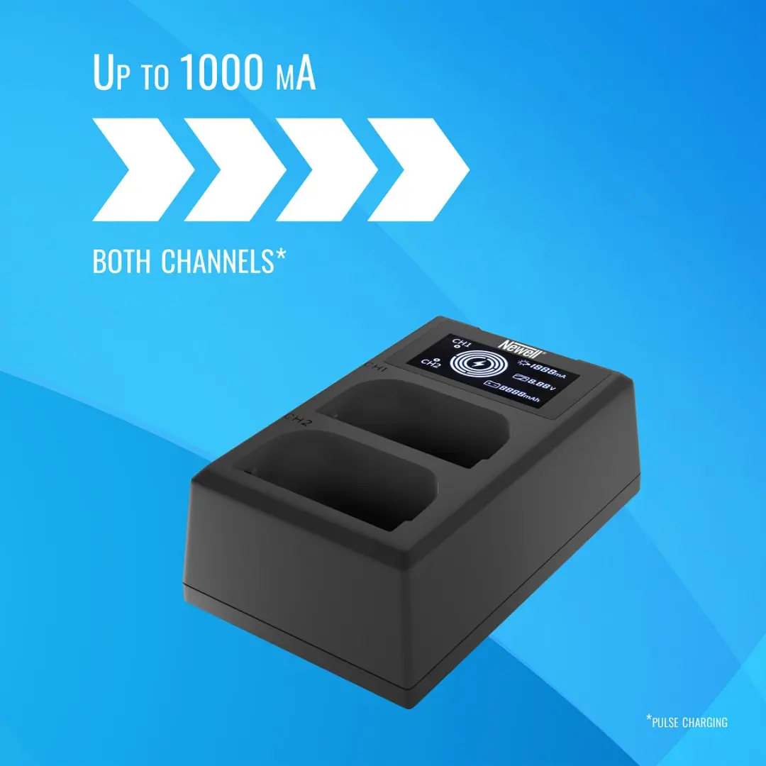 Newell FDL-USB-C Dual-Channel Oplader NP-FW50 - 2x USB-C - Zwart