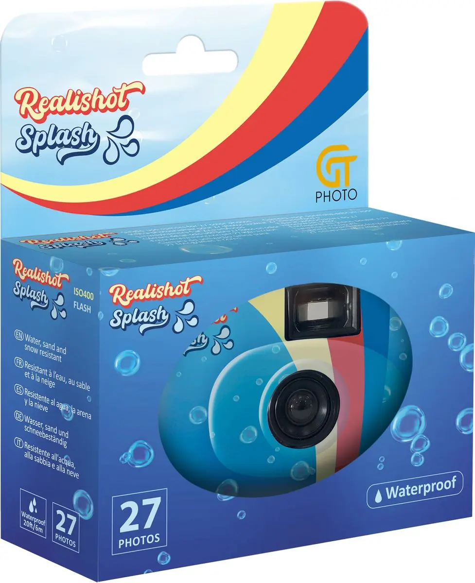 AgfaPhoto Realishot Splash Wegwerpcamera 27 Foto's - Grijs
