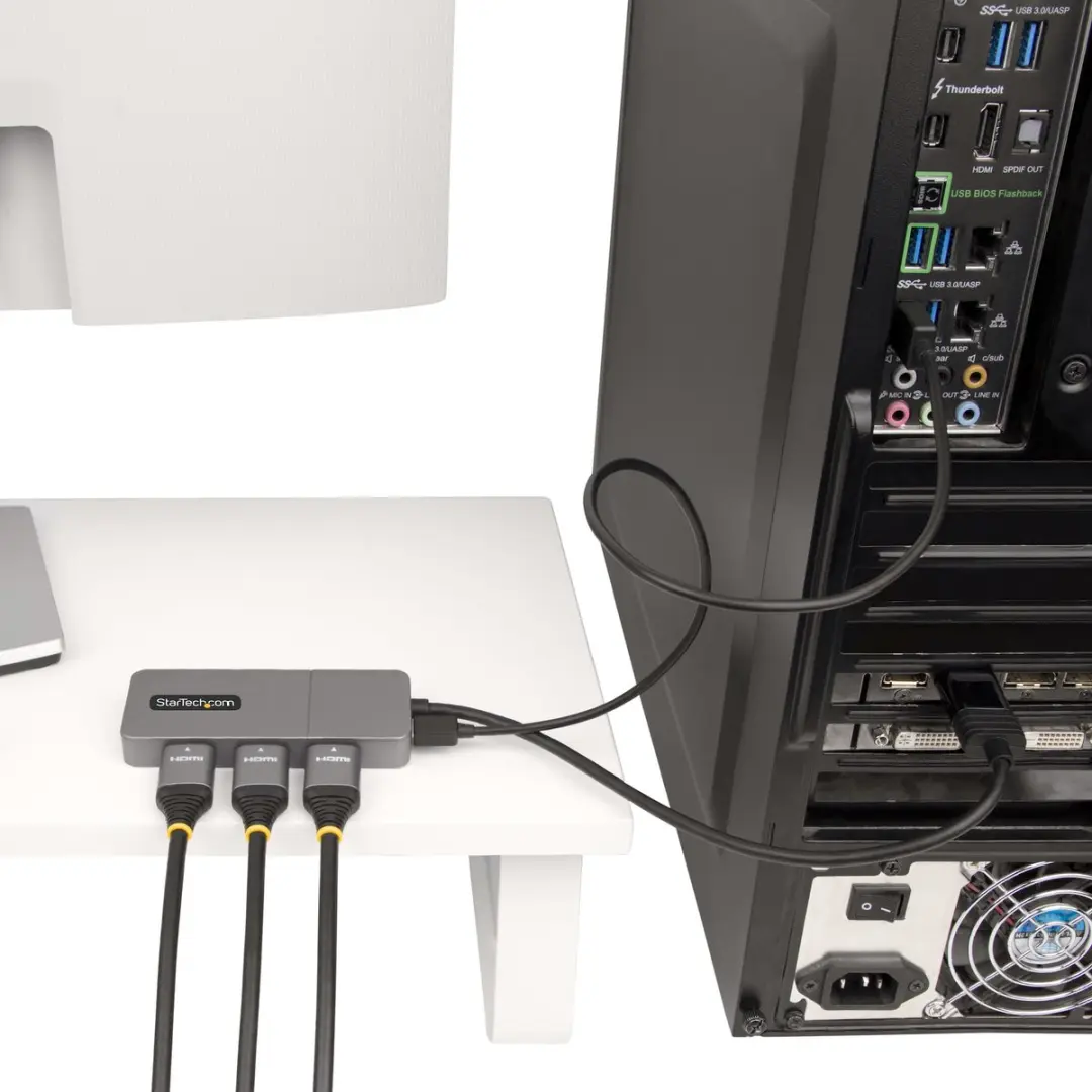Startech MST14DP123HD DisplayPort naar 3x HDMI Hub - Grijs