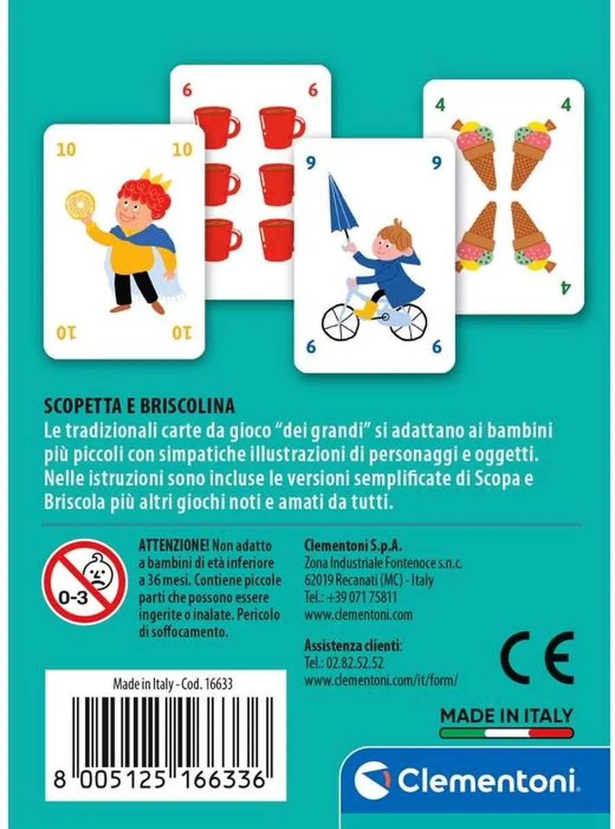 Clementoni Carte Scopetta e Briscolina - 40 Kaarten - Italiaanse Uitvoering