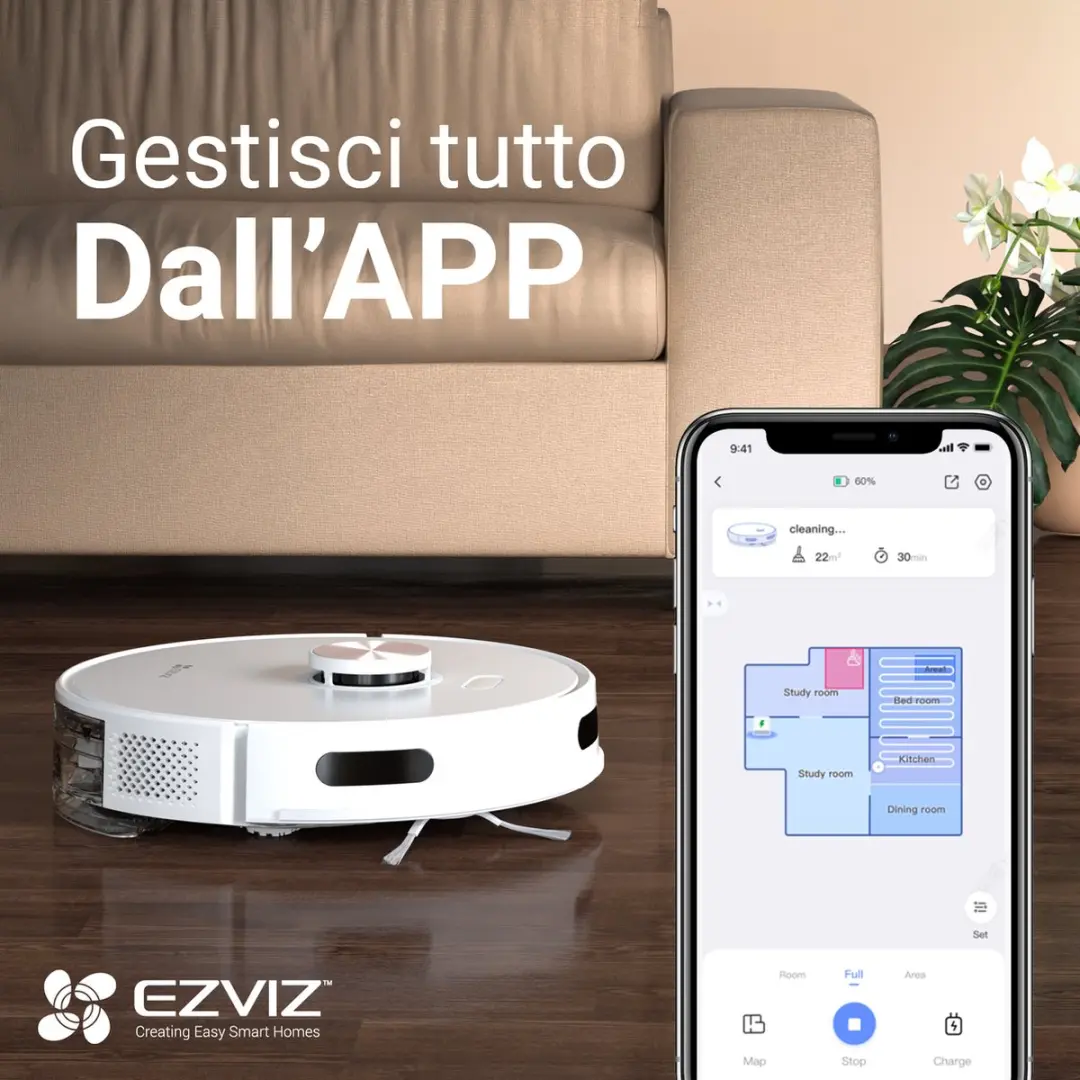 EZVIZ RE4 Robotstofzuiger 4000 Pa - Wit