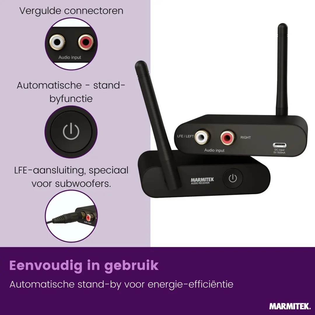 Marmitek Subwoofer Anywhere 640 Draadloze Zender & Ontvanger