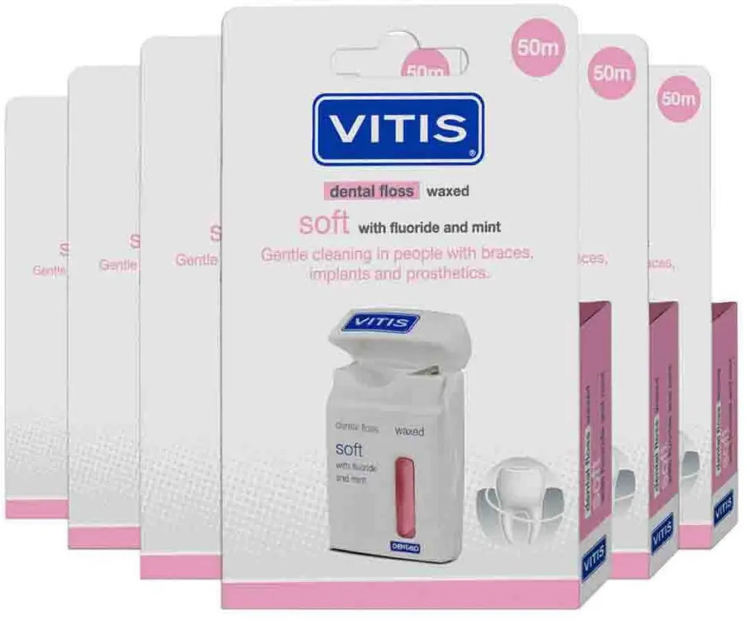 Vitis Waxed Dental Floss Fluoride & Mint