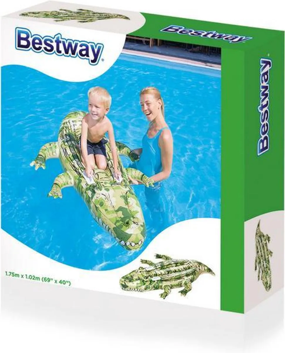Bestway Opblaasbare Krokodil Camouflage - 1,75x1,02m
