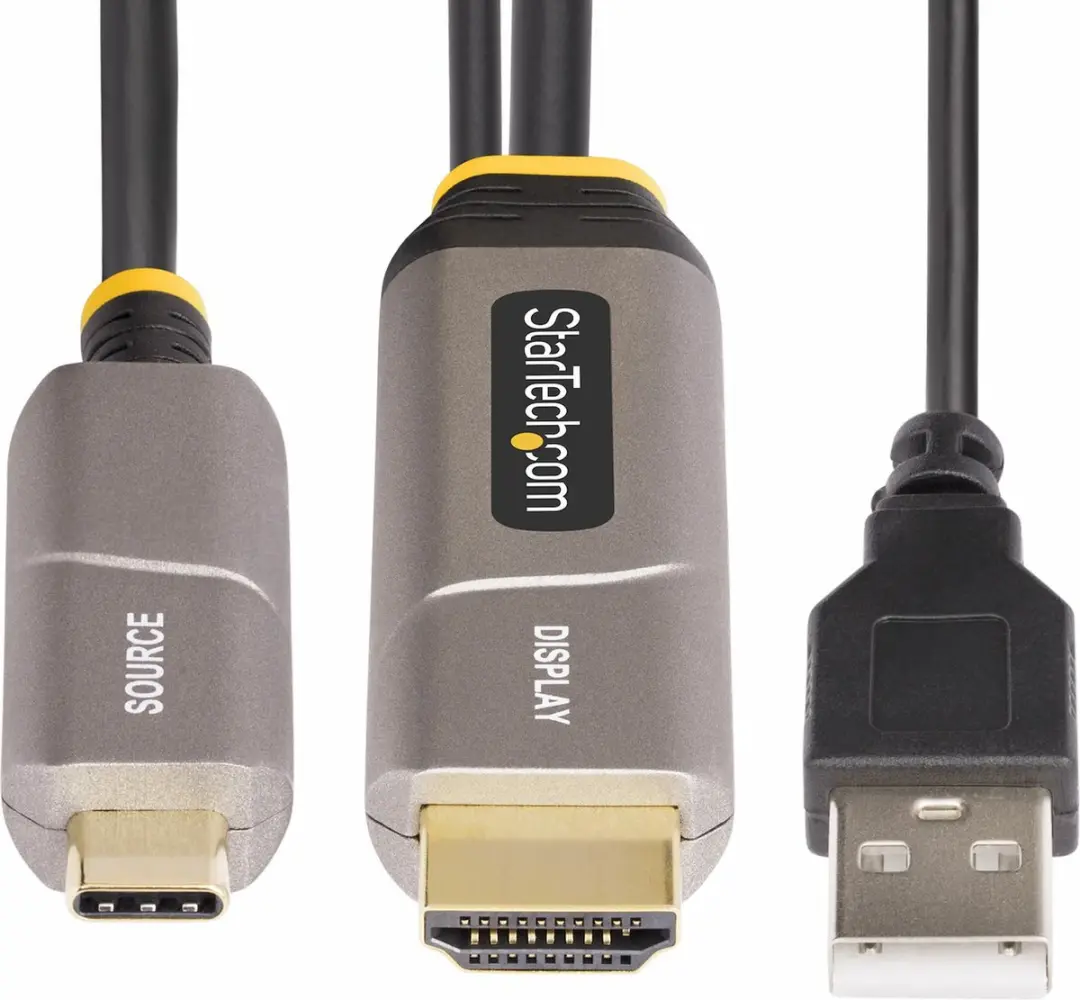 Startech 146B-USBC-HDMI4K-AOC USB-C naar HDMI 2.0 Kabel - 15,2m - 4K 60Hz - Zwart