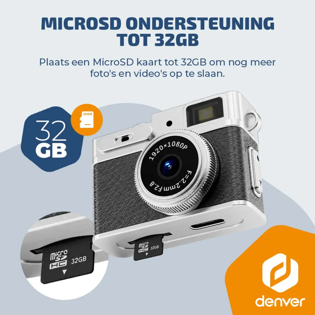 Denver DMC-1203B Compactcamera 12MP - Zwart/Zilver