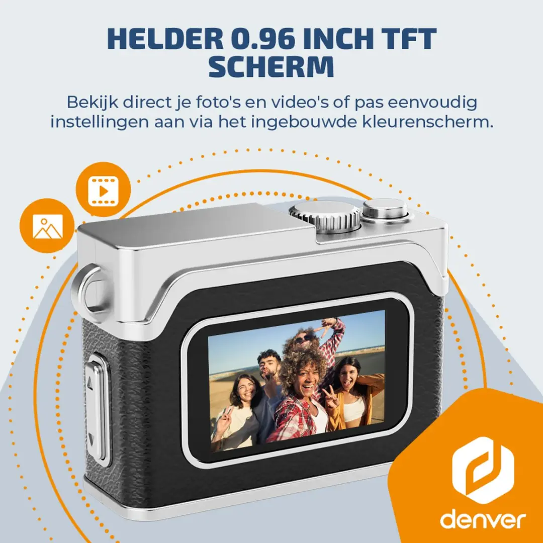 Denver DMC-1203B Compactcamera 12MP - Zwart/Zilver