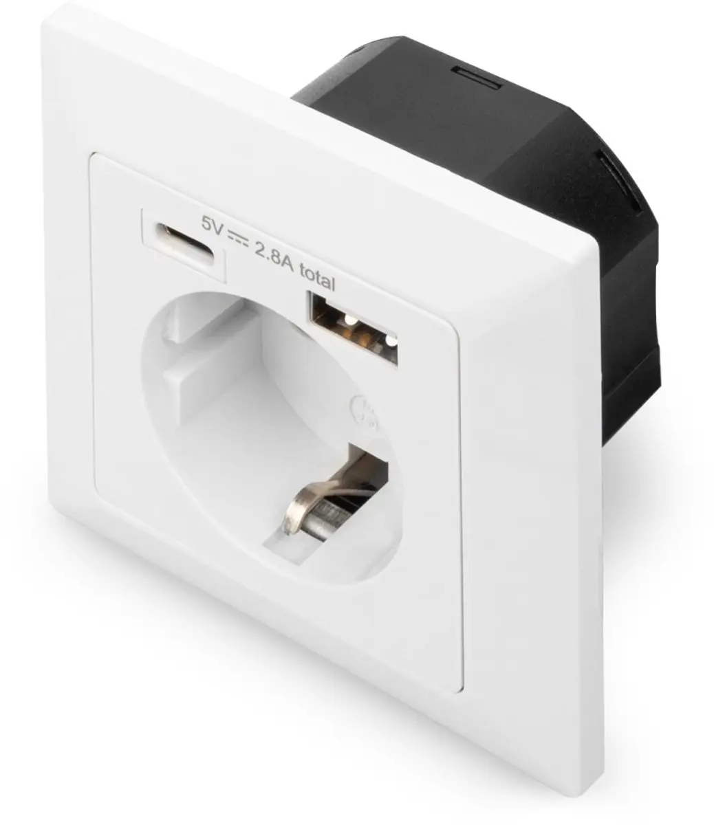 Digitus DA-70615 Stopcontact Onderbouw USB - Wit