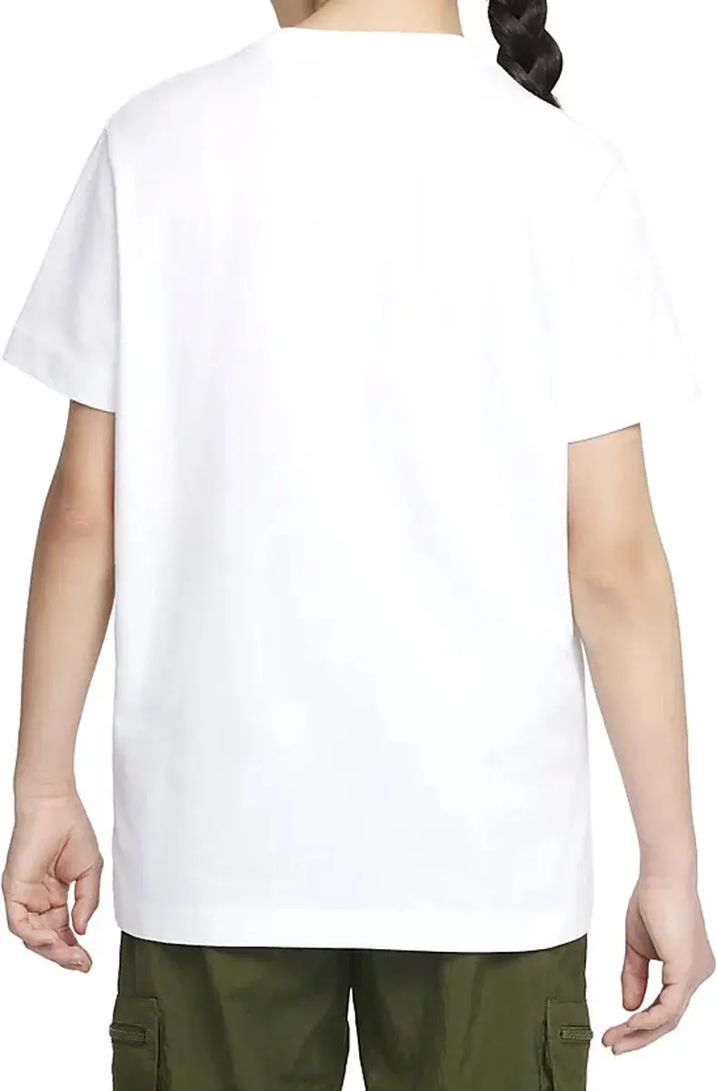 Nike Sportswear Meisjes T-shirt FD0928-100 - Wit/Zwart