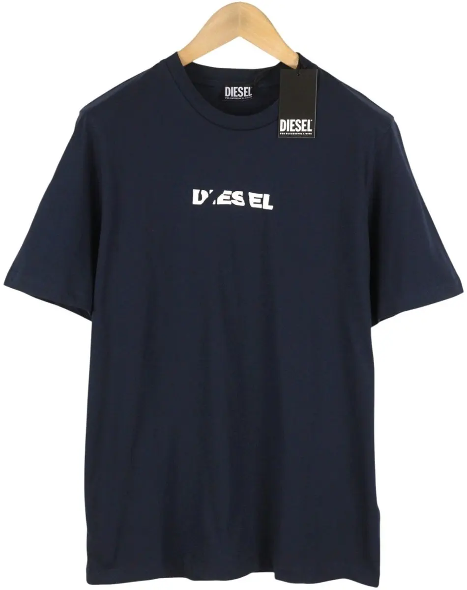 Diesel T-just 250231 Heren T-shirt - XXL - Blauw - afbeelding 2 van 2