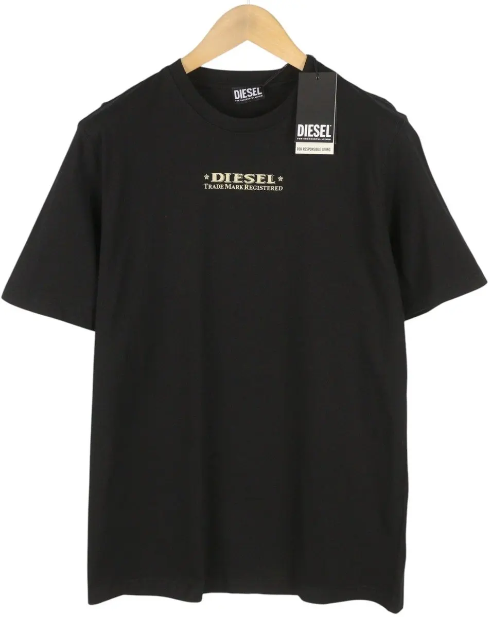 Diesel T-just-l4 Heren T-shirt - M - Zwart