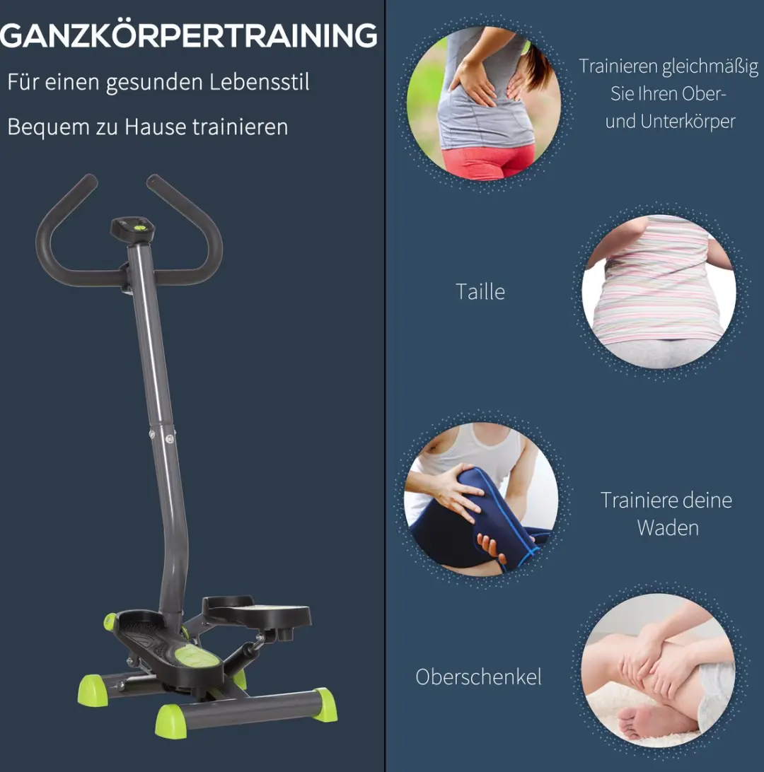 Homcom Stepper met LCD-scherm - tot 100 kg - Staal - afbeelding 6 van 6