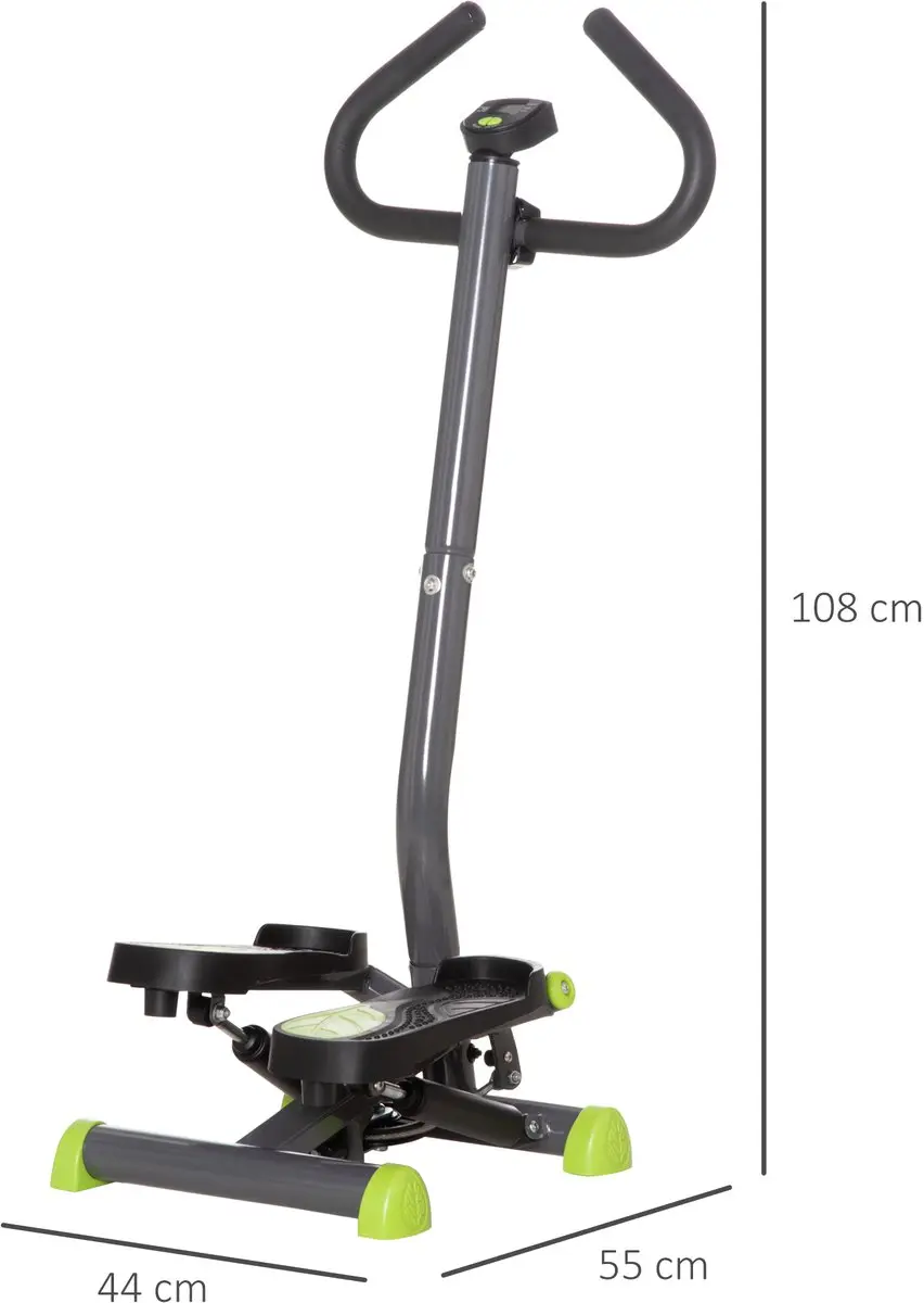 Homcom Stepper met LCD-scherm - tot 100 kg - Staal