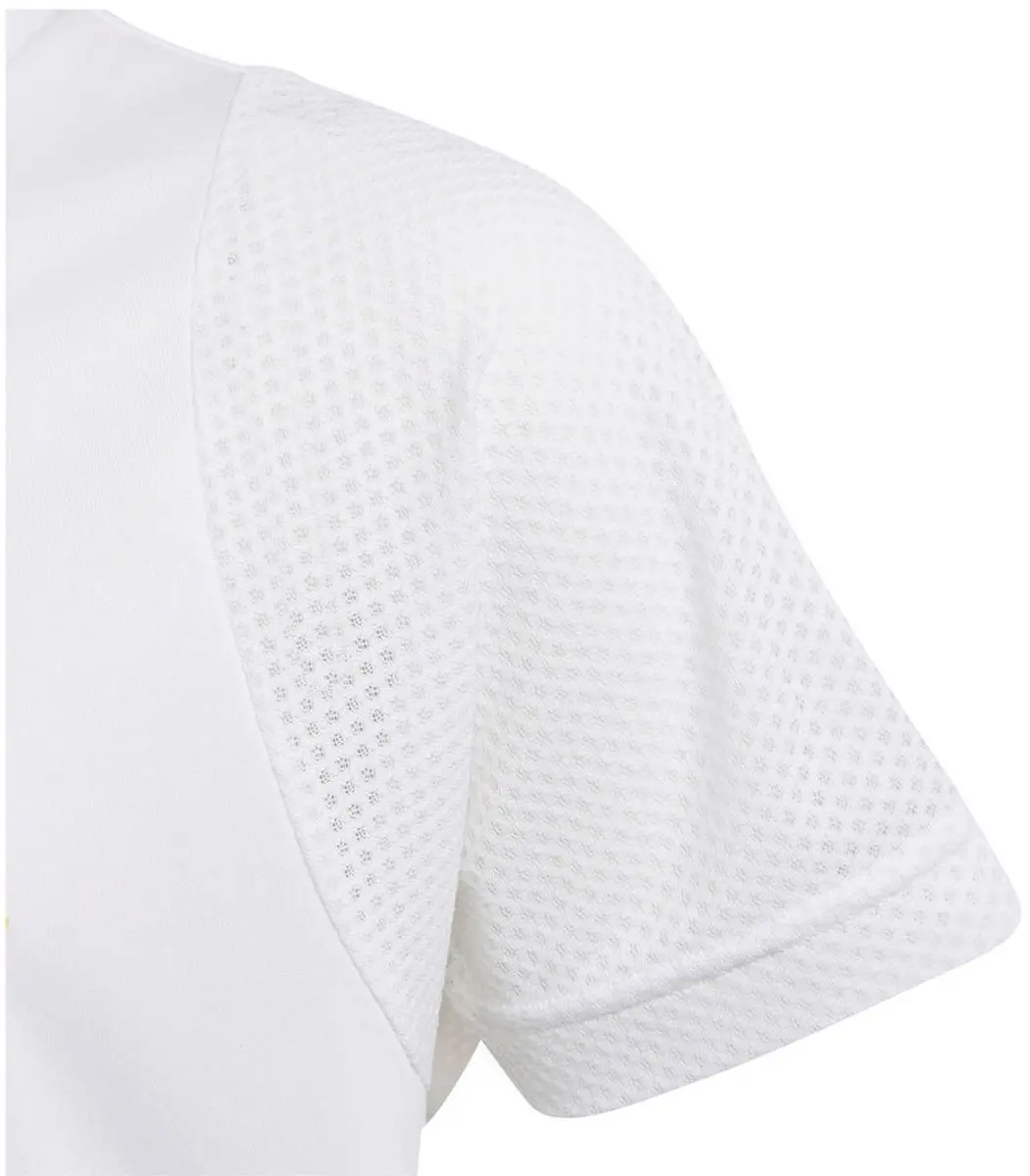 Adidas XFG Primeblue Aeroready T-shirt 9-10 jaar - Wit/Acid Geel/Zwart