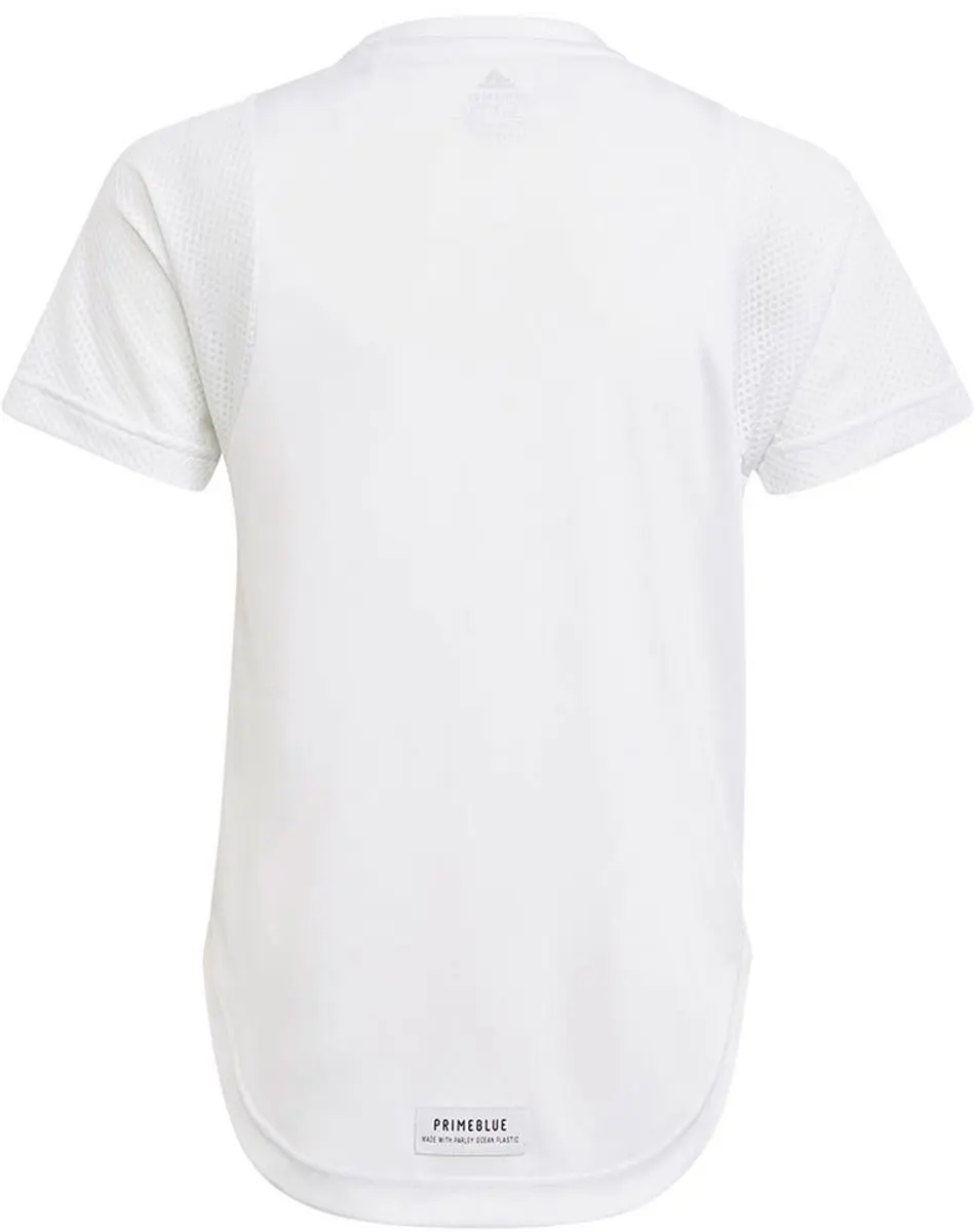 Adidas XFG Primeblue Aeroready T-shirt 9-10 jaar - Wit/Acid Geel/Zwart