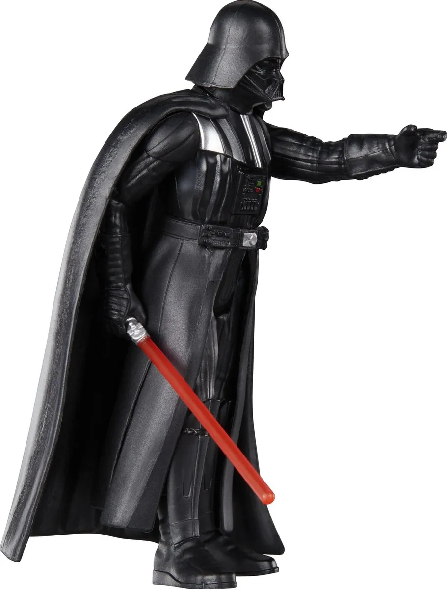Star Wars Darth Vader Figuur 10cm - Zwart/Rood - afbeelding 4 van 6