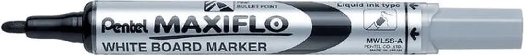 Pentel MWL5S Whiteboardmarker 1mm - 12 Stuks Zwart