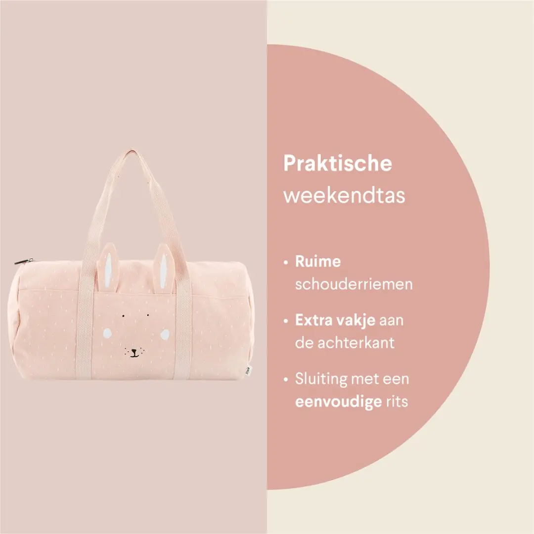 Trixie Mrs. Rabbit Weekend Bag - 6 Vakken - Roze