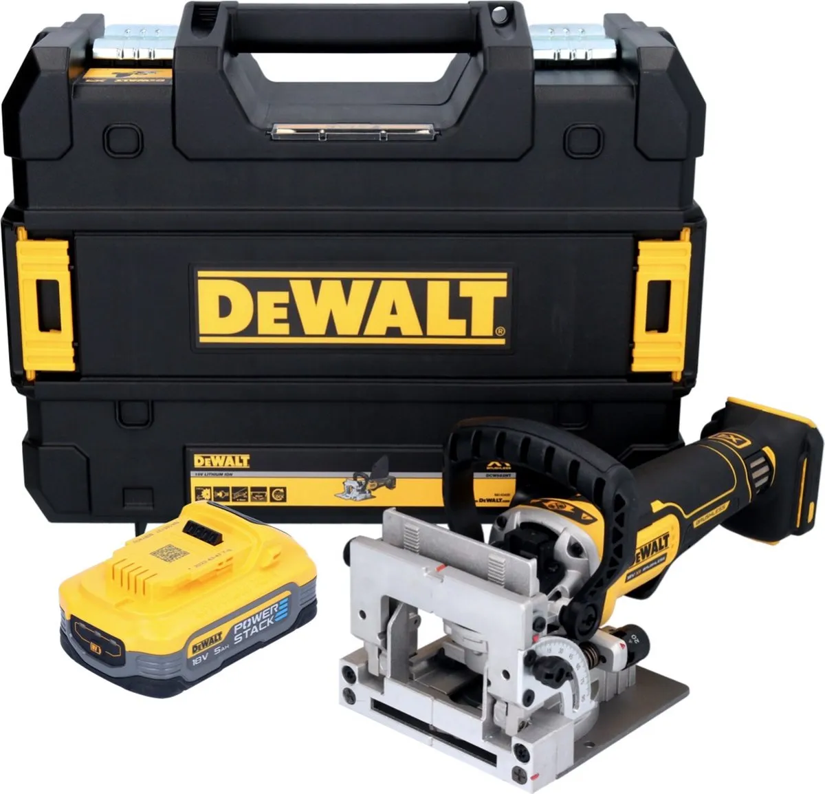 DeWalt DCW 682 NT Platte Deuvelfrees 18V - 102x20mm - Zwart/Geel - afbeelding 2 van 6