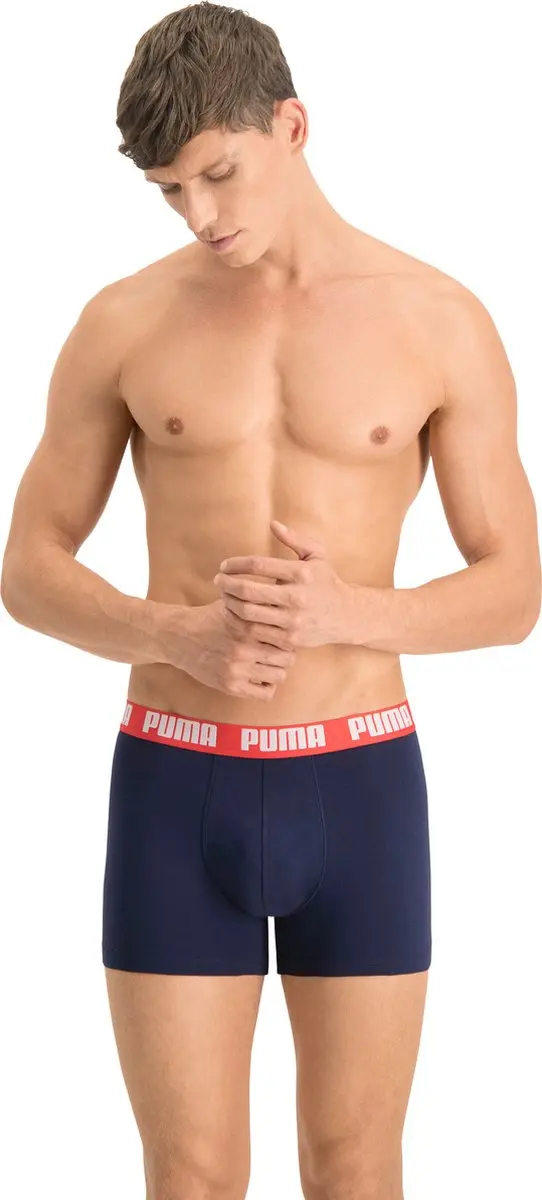 PUMA Basic Boxer Heren - Maat M - Donkerblauw/Grijs