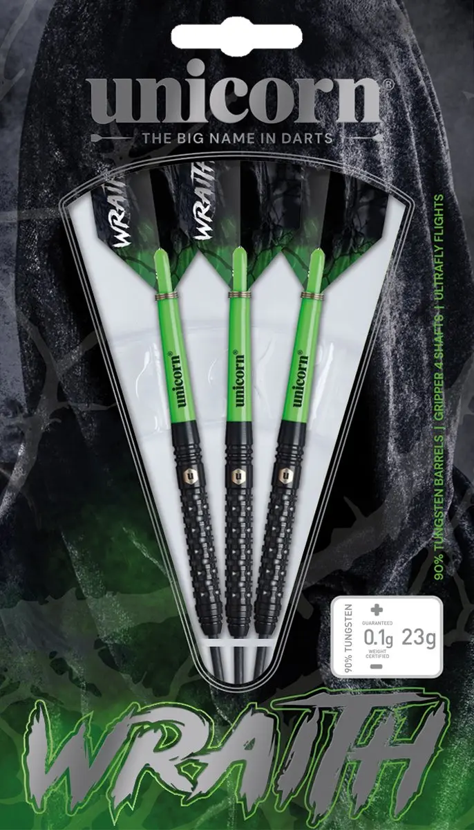 Unicorn Wraith 90% Dartpijlen - 3 Stuks - Zwart