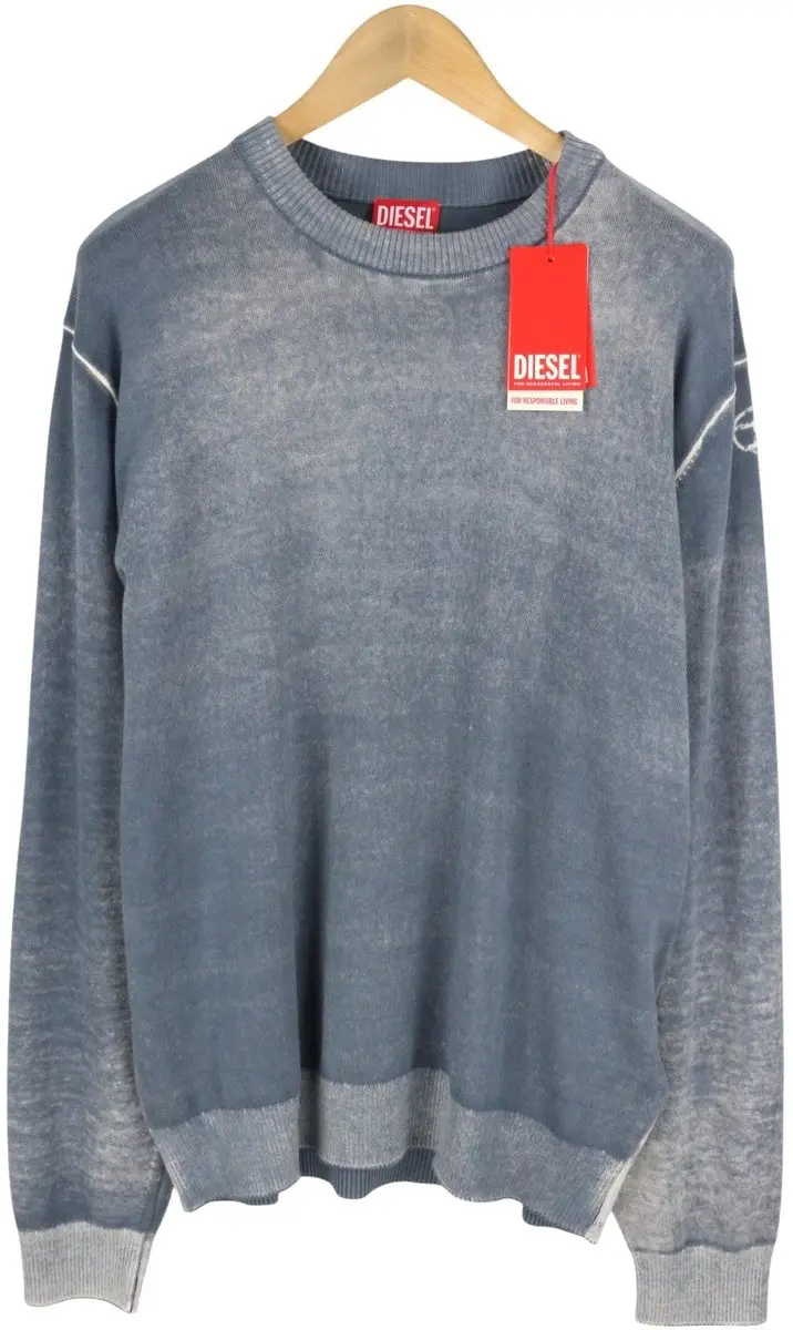 Diesel K-larence-b Heren Trui XXL - Blauw Vervaagd