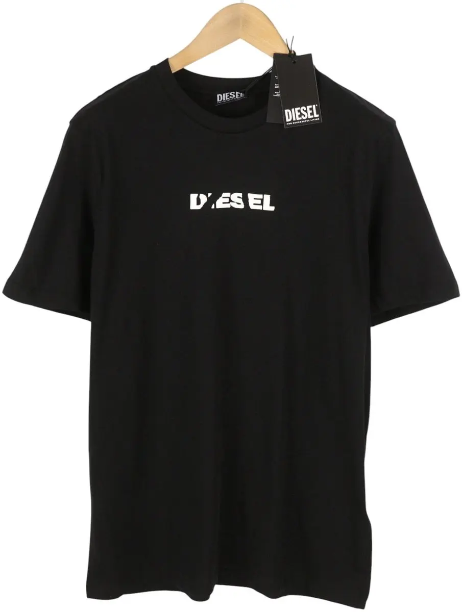 Diesel T-just 250231 Heren T-shirt - Zwart - L - afbeelding 2 van 2