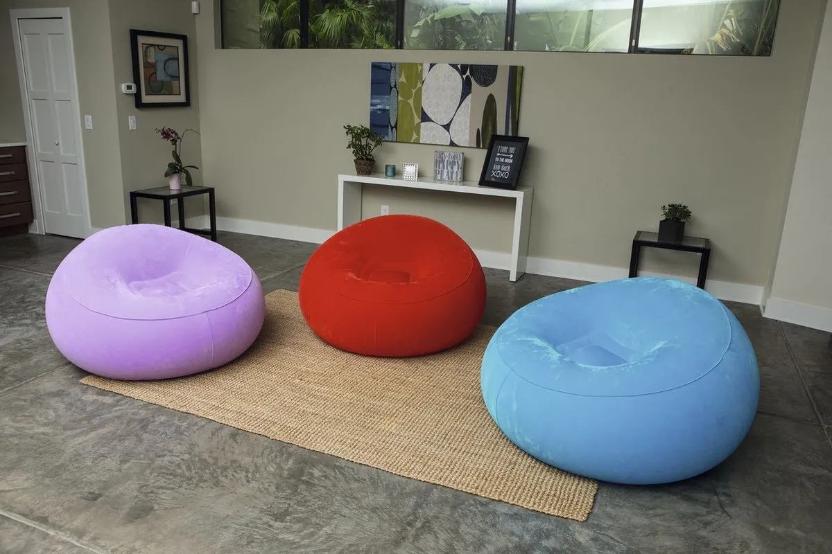 Bestway Lounge Stoel Inflate-A-Chair - Blauw/Rood/Violet