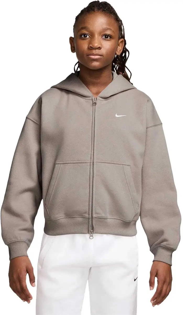 Nike Sportswear Studio Fleece Oversized Full-Zip Hoodie - Ecru