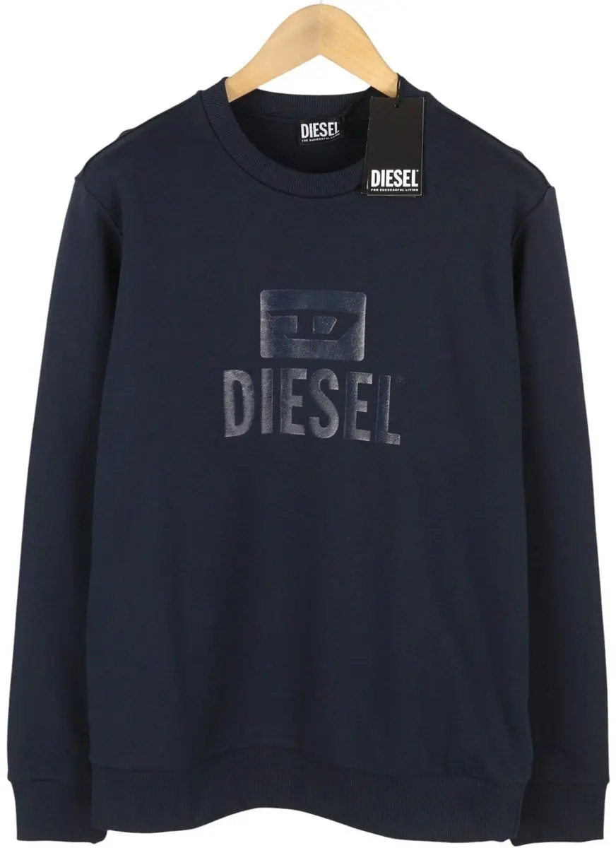 Diesel S-gir Ronde Hals Heren Sweatshirt - L - Donkerblauw