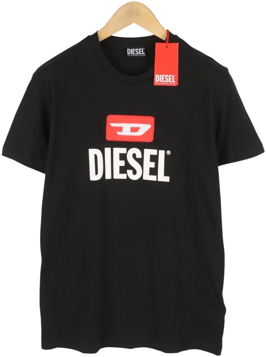 Diesel T-diego New D Logo Heren T-shirt XXL - Zwart