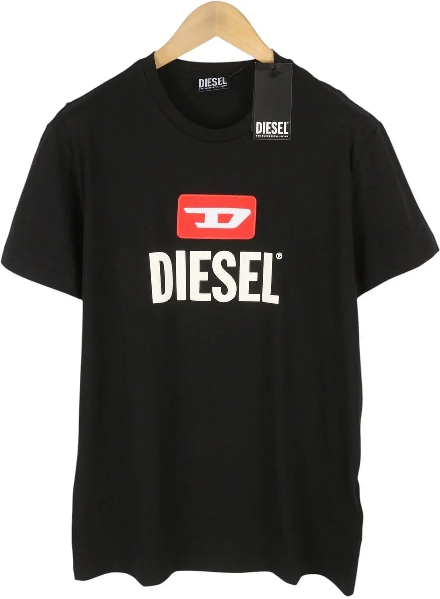Diesel T-diego New D Logo Heren T-shirt - XL - Zwart