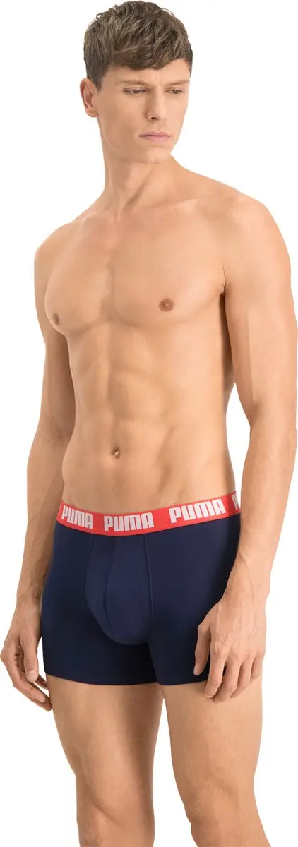 PUMA Basic Boxer Heren - XL - Donkerblauw/Grijs