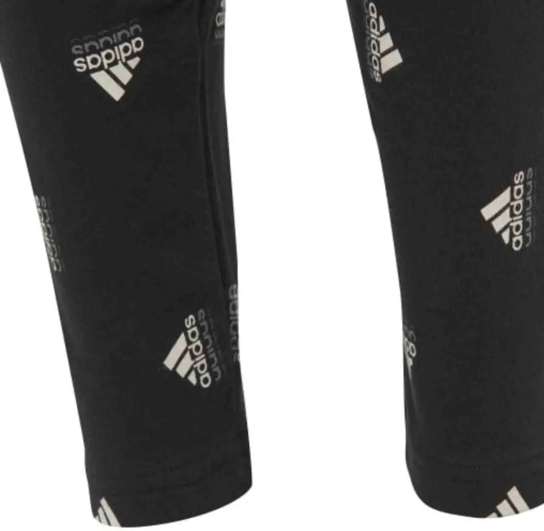 adidas Brand Love Legging Kinderen 140cm - Zwart/Wit