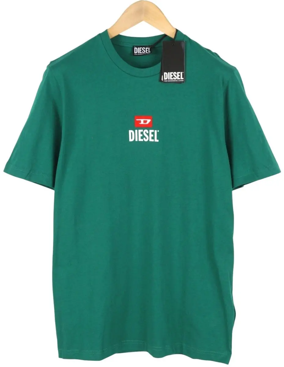 Diesel T-just-small D Logo Heren T-shirt - XL - Groen - afbeelding 2 van 2