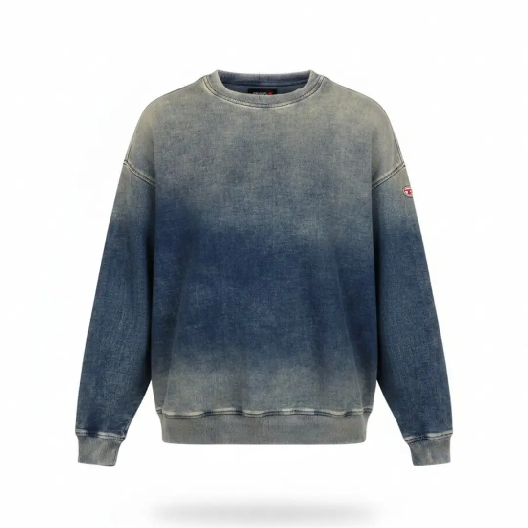 Diesel D-krib-ne Heren Sweatshirt - XL - Blauw Faded