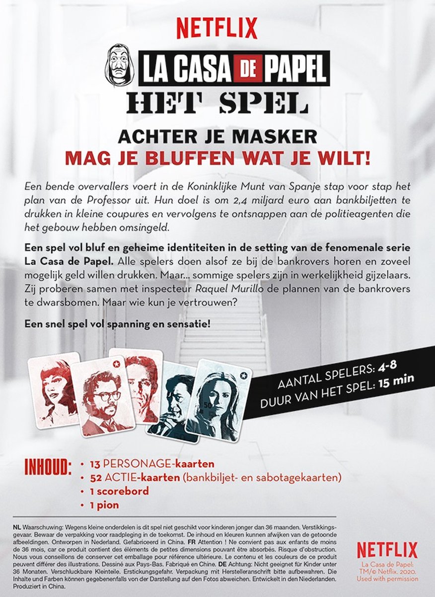 Jumbo La Casa de Papel - Het Spel - Gezelschapsspel