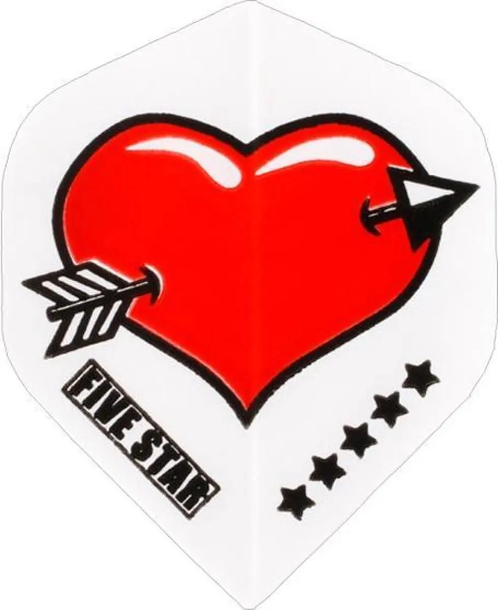 Bull's Five Star Hearts Dart Flights BU-FS032
