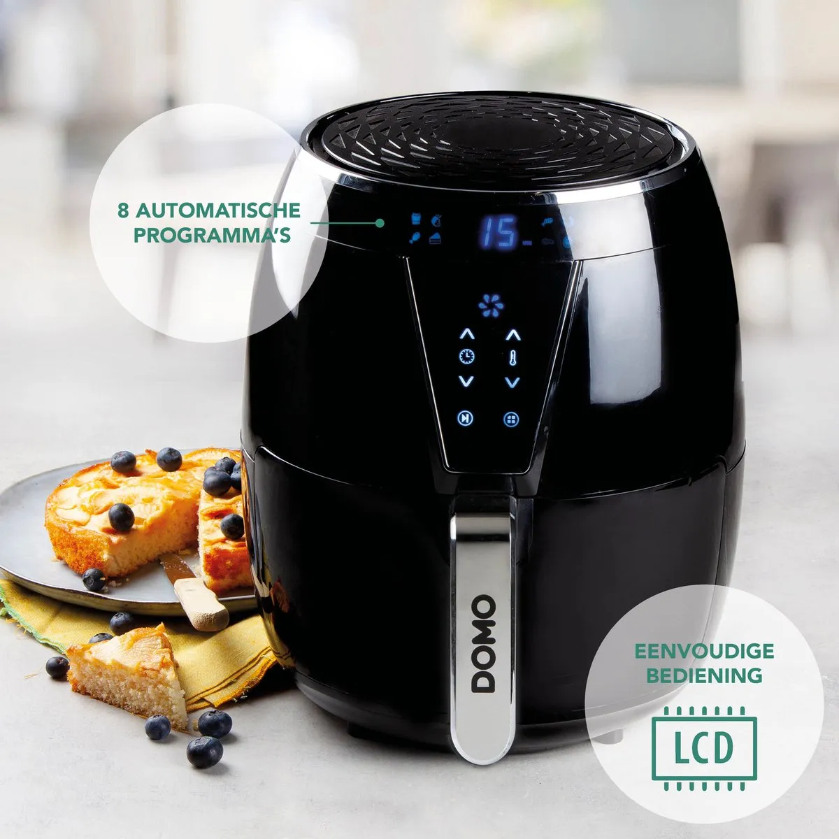 Domo DO532FR Airfryer XL - 1500W - 4L - Zwart