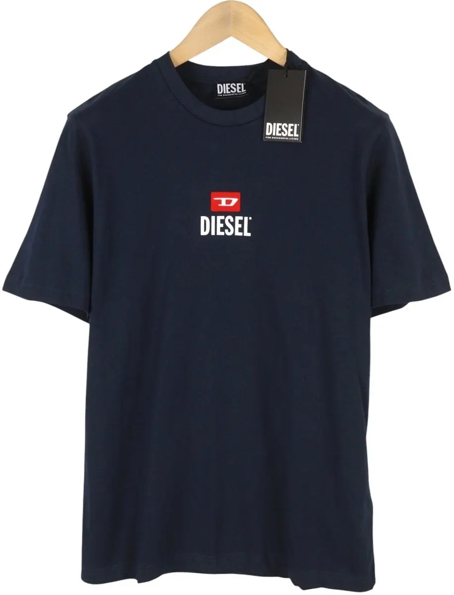 Diesel T-just-small D Logo Heren T-shirt - 3XL - Blauw - afbeelding 2 van 2