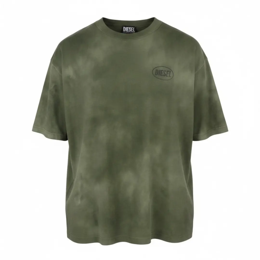 Diesel T-wash-out Heren T-shirt - Faded Groen - M
