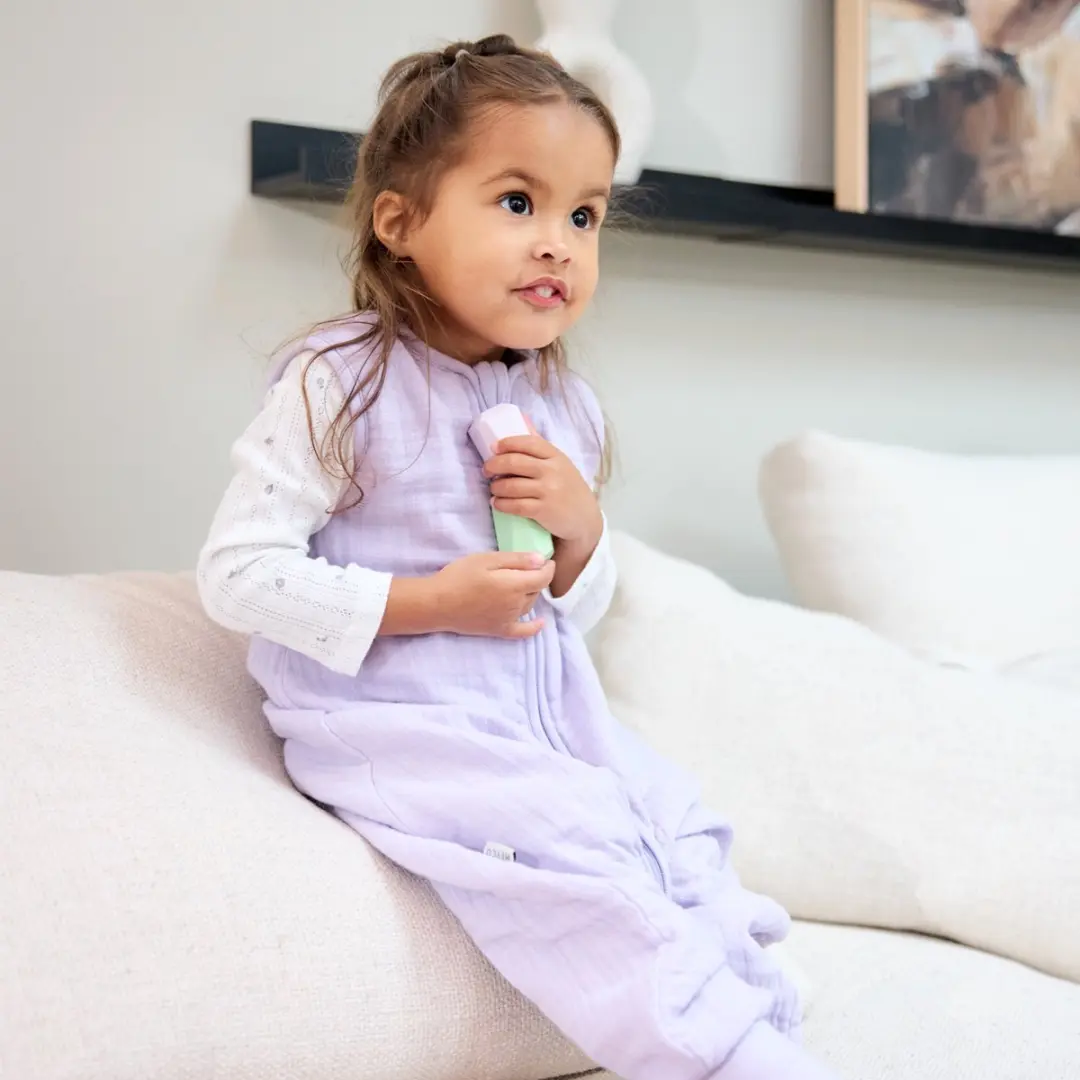Meyco Baby Uni Slaapoverall Jumper Soft Lavender 104cm - afbeelding 3 van 6