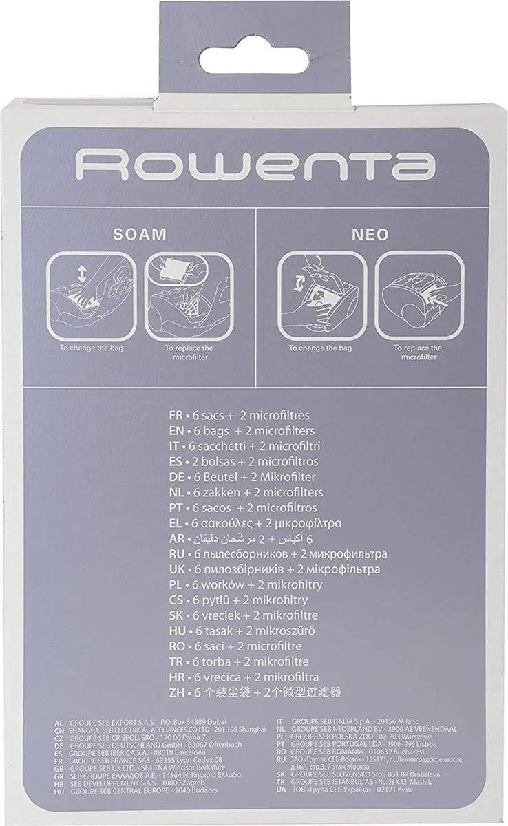 Rowenta ZR480 Stofzuigerzakken - 6 Stuks
